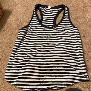 Lulu Lemon Striped Navy and White Women's Tank Top